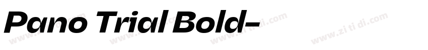 Pano Trial Bold字体转换